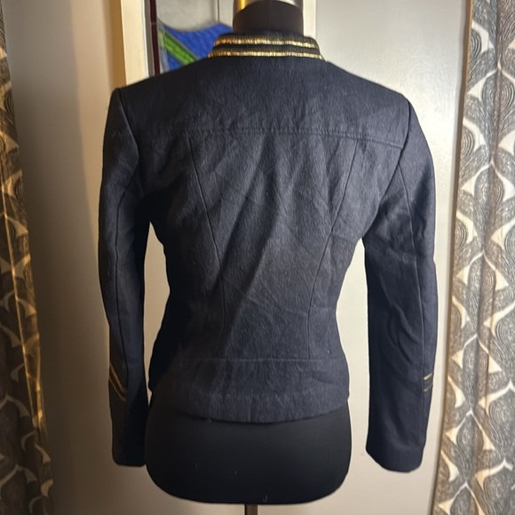 H&M Wool Blend Military Cropped Jacket SZ 8 - Picture 6 of 9